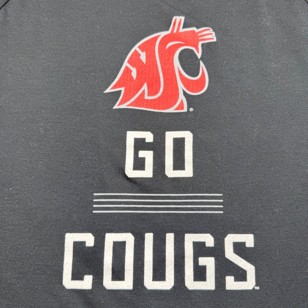 Under Armour Shirt Womens XL Black WSU Go Cougs HeatGear Long Sleeve Open Back - Picture 2 of 9